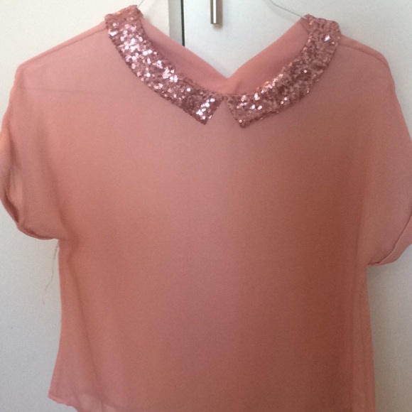 Pink top with sequins