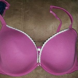 Pink plunge bra 44D