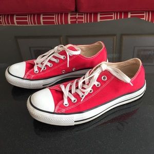 Red Converse Sneakers (men's size 6)