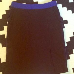 Black and blue skirt