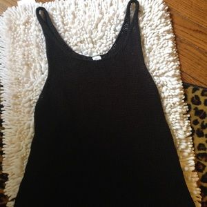 Black knit tank