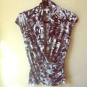 Black and White Blouse