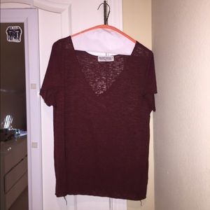 Maroon V-Neck