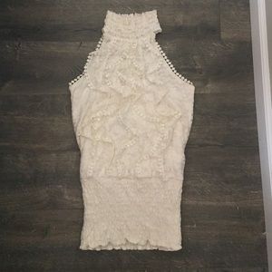 Lace choker halter