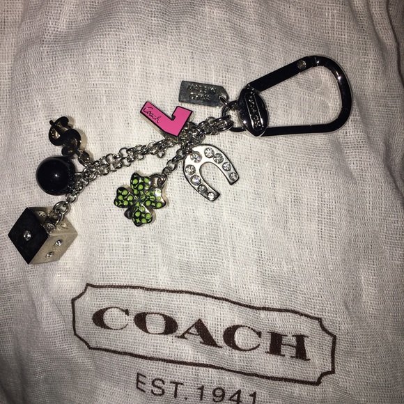 Coach Lucky 7 Charm Keychain Key Fob