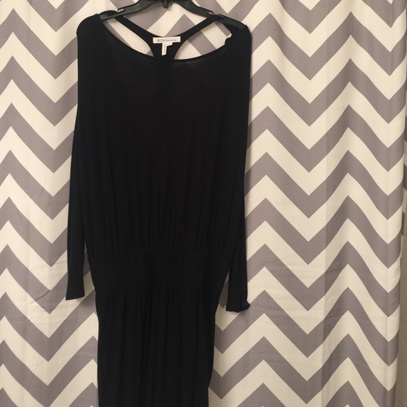 BCBG large black long sleeve dress