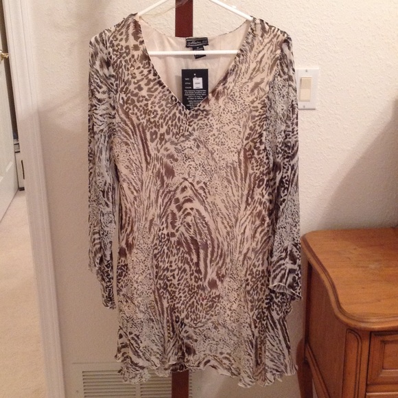 Plus Size 1X animal print top