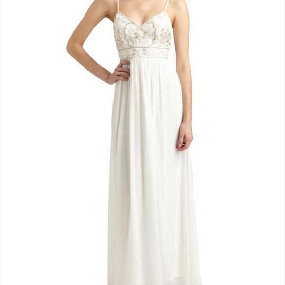 ✨Sue Wong White Beaded Embroidered Gown Dress✨