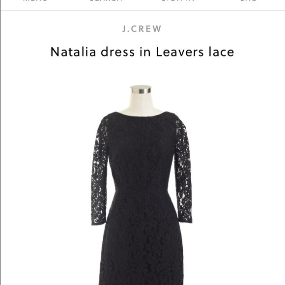 J.Crew Natalia Dress in Black Lace