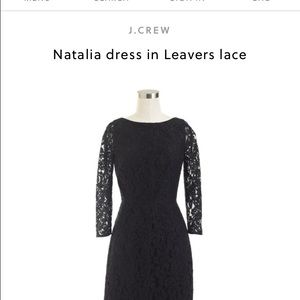 J.Crew Natalia Dress in Black Lace