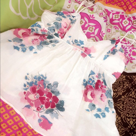 Floral American eagle tank top