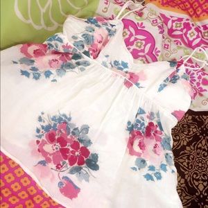 Floral American eagle tank top