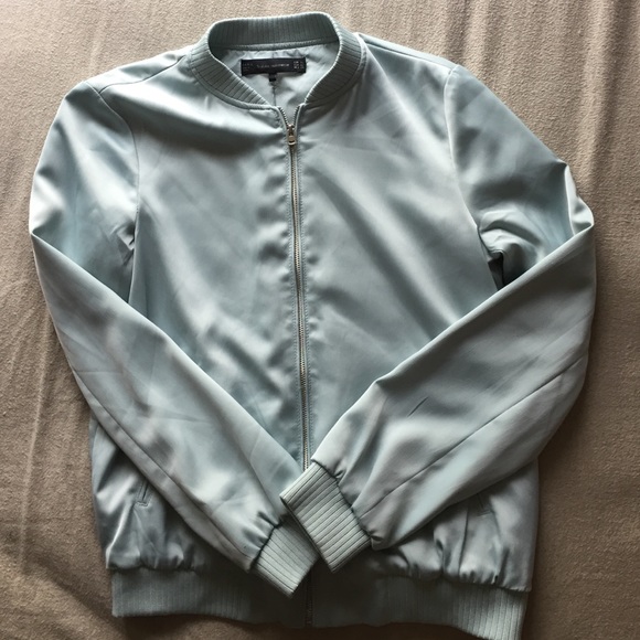 Zara Pastel Blue Bomber jacket