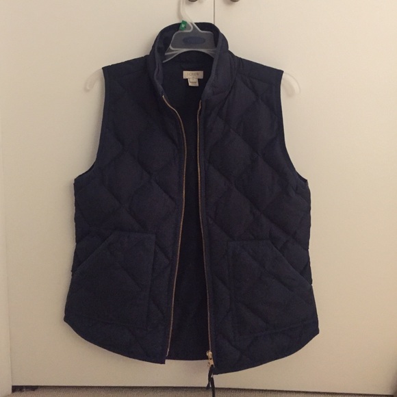 J Crew Factory Navy Quilted Vest