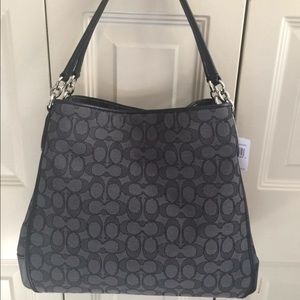 Black Coach shoulder hobo