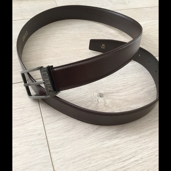 Zilli leather dark brown belt size 46/115