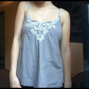 Grey flower tank