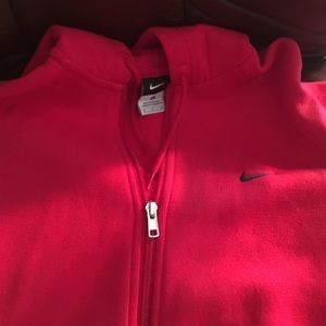 Red Nike hoodie