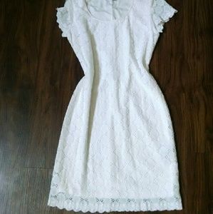 Crochet white dress