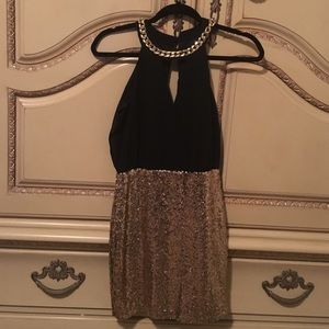 Gold sequence nye dress. "Miss avenue"