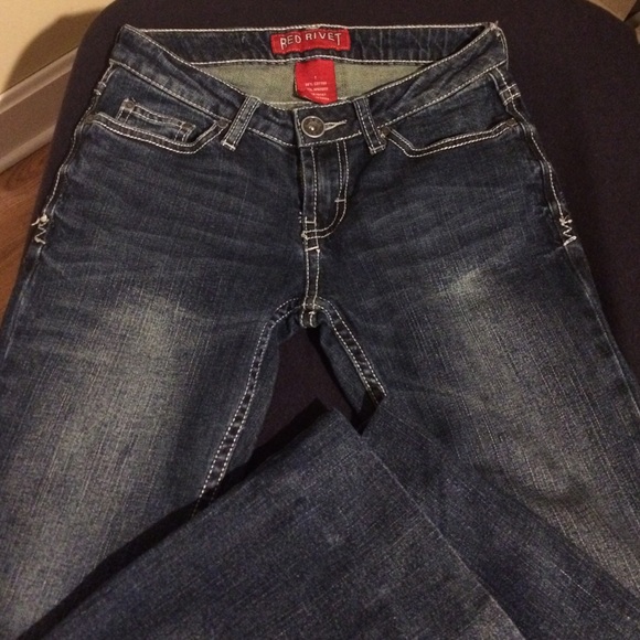 Red Rivet Jeans Size 1 L30