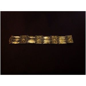 Antique Mexican Silver Pyramid Bracelet