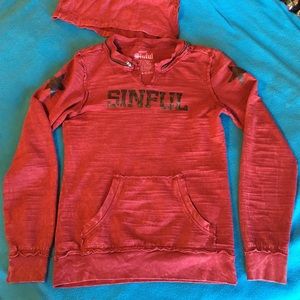 Sinful Skull Cheetah Hoodie Size M