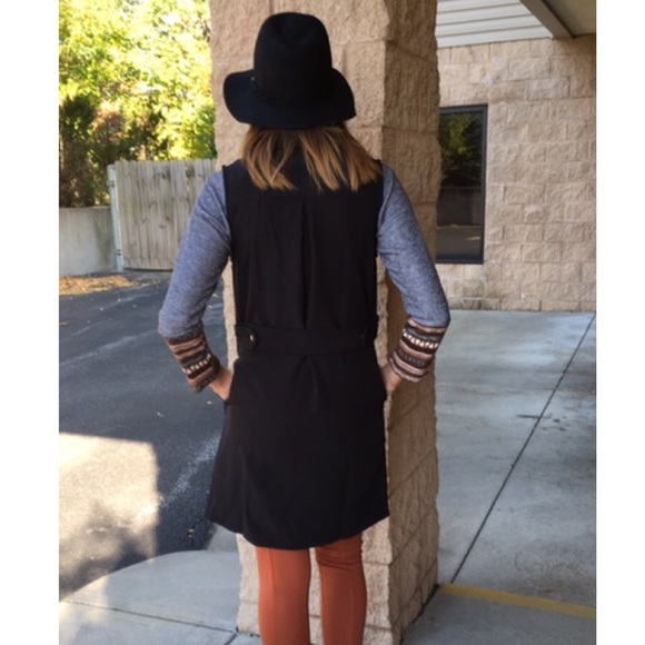 Black Double Blazer Vest - Picture 2 of 4