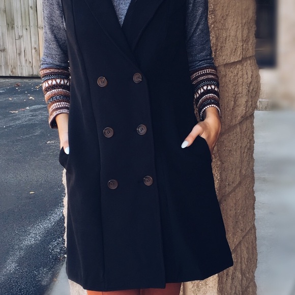 Double Breasted Blazer Vest - Picture 2 of 4