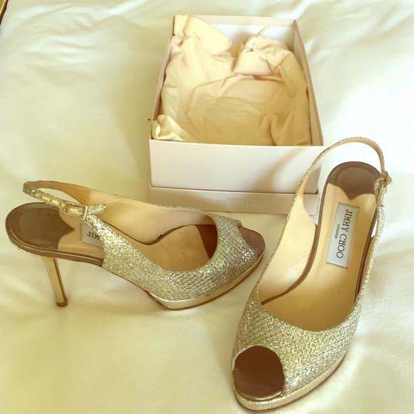 Jimmy Choo Metallic slingback pump