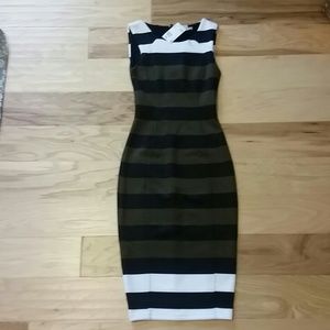 NEW H&M Scuba Striped Dress XS