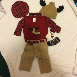 Gymboree holiday outfit for baby boy