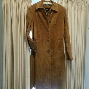 Express 100% leather brown suede leather