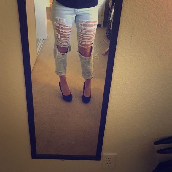 Ripped jeans - light denim