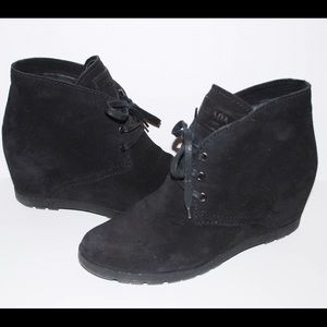 Prada seude black women wedge sneakers 39