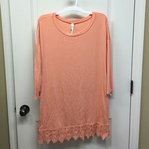 Coral Lace -Never Worn- Boutique Top
