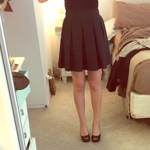 Rachel Pally Black Pleated Silk Skirt