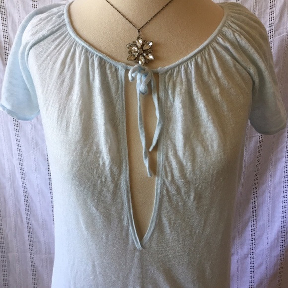 Banana Republic Women’s Light Blue Top Blouse Short Sleeves Size XS