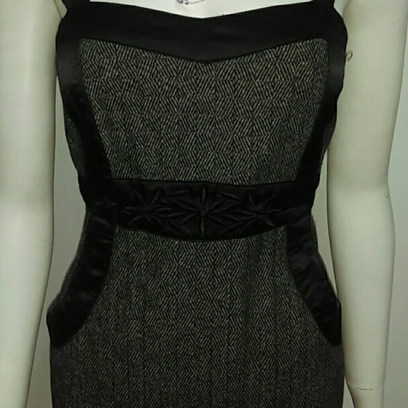 Early Black/White Print Dress Sz. S - Picture 2 of 4