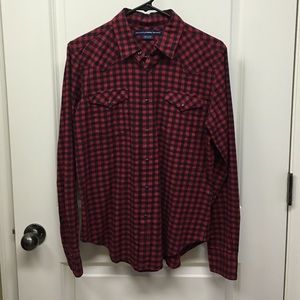Ralph Lauren Gingham Plaid Button Down Top