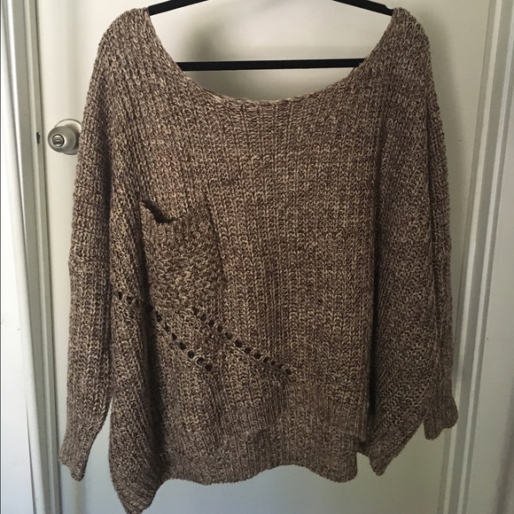 Off the shoulder knitted sweater