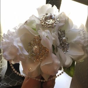 Brooch bouquet -- handmade -- used once