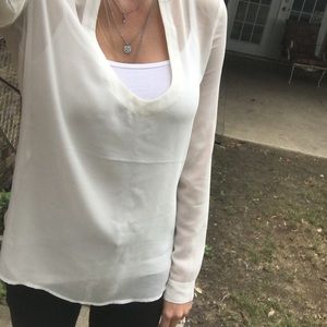 Long sleeve white blouse