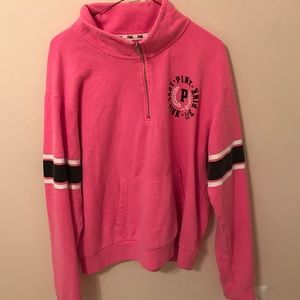 Victoria Secret Pink half zip sweatshirt Lg