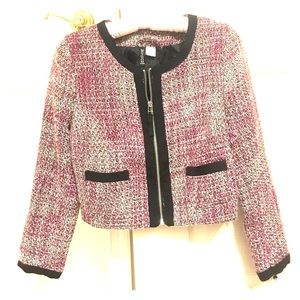 Pink tweed short jacket