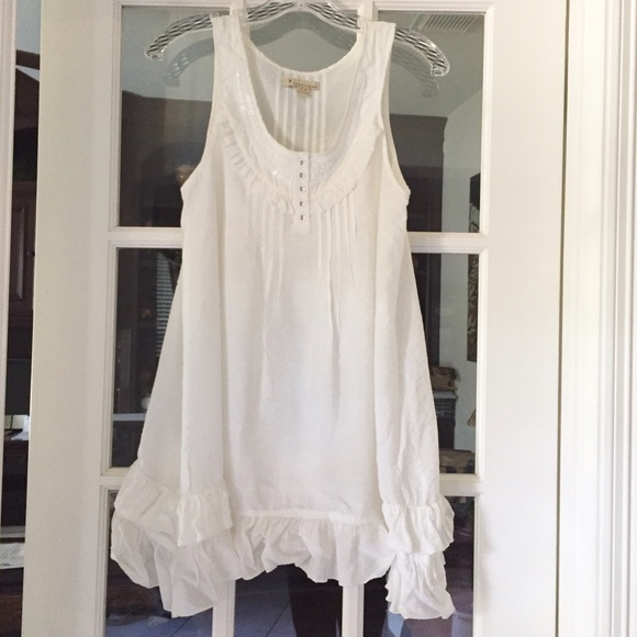 White flowy beaded dress
