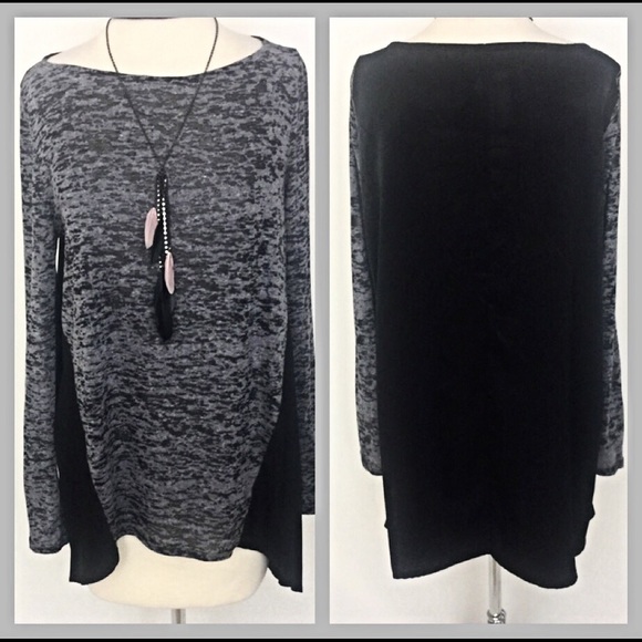 🔴PRICEDROP🔴Burnout Hi Low Tunic Black Gray S - Picture 4 of 7