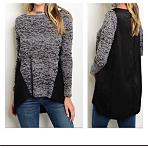 🔴PRICEDROP🔴Burnout Hi Low Tunic Black Gray S - Picture 7 of 7