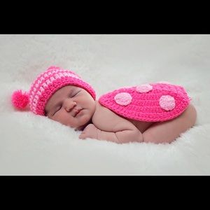 Mudpie ladybug newborn prop.
