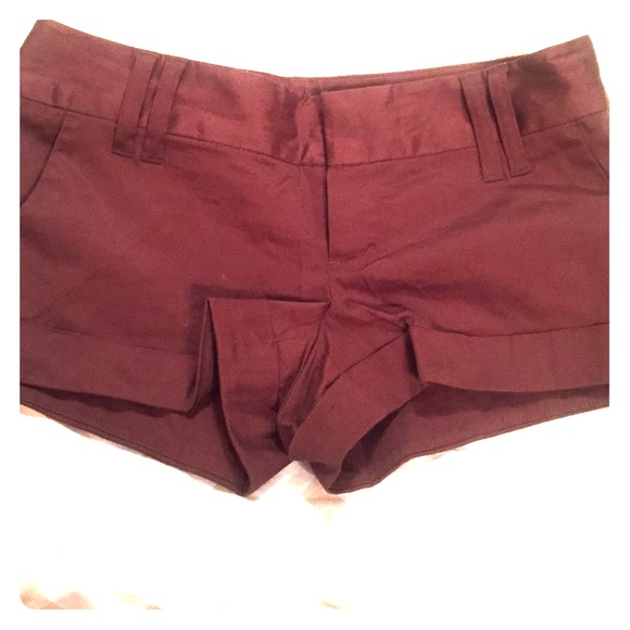 Burgundy Body Central Shorts